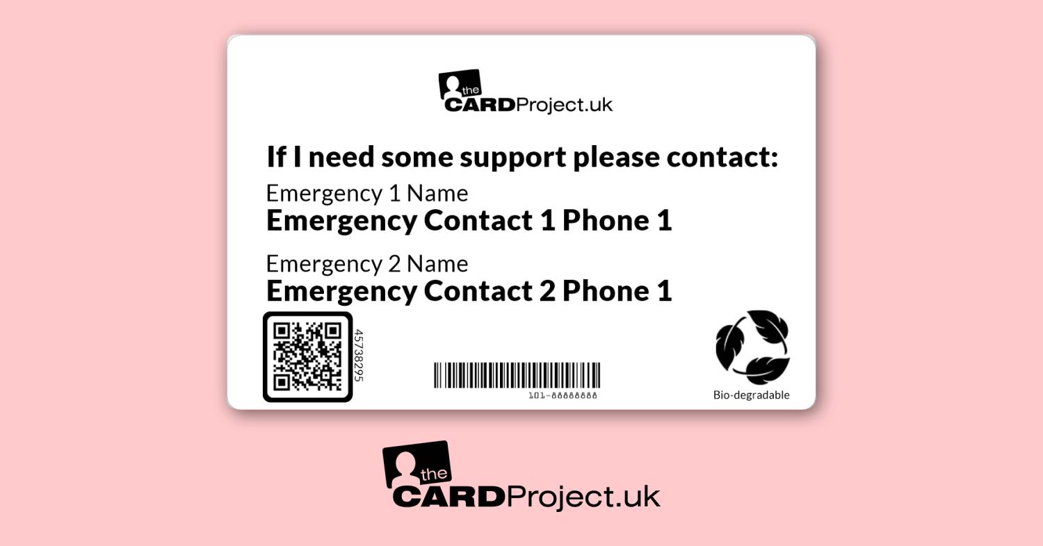 Cochlear Implant Mono Medical ID Card (REAR)